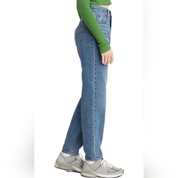 Levi's Premium High Loose Taper Blue Denim Jeans Women's Size Tag 27x29 - Picture 2 of 16